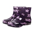 thumbnail image 2 of OIOLOYJM Rain Boots Women Waterproof Non Slip Graphic Lightweight Short Ankle Rain Boots Outdoor Wide Calf Garden Shoes Rubber Sole Walking Shoes Purple 38(US-7/UK-5), 2 of 4