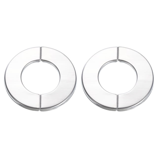 Pared Divisor Brida, 2uds 201 Acero Inoxidable Placa Redonda Cubierta para Tubería 32mm Diámetro