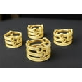 thumbnail image 4 of Fennco Styles Rope Design with Interlocking Loops Metal Napkin Rings Set of 4 – Gold Modern Chic Napkin Holders for Wedding, Holiday, Dinner Parties, and Table Décor, 4 of 4