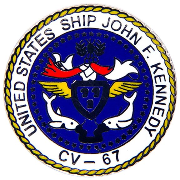 Eagle Emblems P15418 Pin - USS, Kennedy - 1 in.