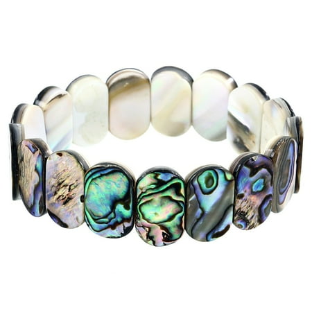 Abalone Shell Bracelet - Falari Abalone Stretch Elastic Bracelet Round