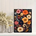 thumbnail image 2 of Qisvanset 12x16 Inch Framed Canvas Wall Art Psalm Vintage Paisley Floral Faith Home Poster Wall Art, 2 of 8