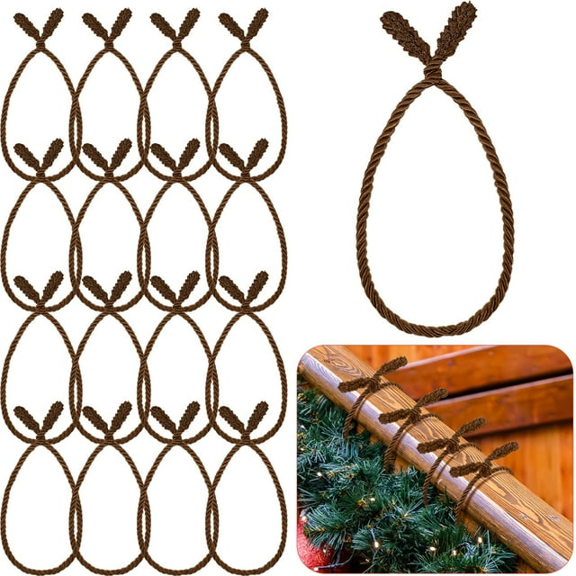 Corbatas decorativas navideñas con forma de guirnalda Zhengmy, 16 unidades, 51 cm