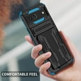 thumbnail image 6 of for Google Pixel 6a Wallet Case, with Credit Card Holder Stand Kickstand Slim Rugged Shockproof Heavy Duty Defender Armor Military Grade Protective Case for Google Pixel 6a,Blue, 6 of 9