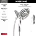 thumbnail image 3 of Delta Faucet Shower Head, 4-Setting In2ition, 2-in-1 Shower Head with Handheld Spray, Chrome, 3 of 6