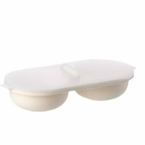 Microwave Egg Poacher, Egg Cooker Microwavable 2 Cavity Eggs Poacher Steamer Cookware Double Layer Microwave Boiled Eggs Maker for Egg McMuffin Hamburg Breakfast Sandwiches Easy to Cook