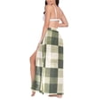 thumbnail image 3 of Women Sarong Wraps Checkered Pattern-e1 Swimsuit Beach Pareo Bikini Coverups Skirt M, 3 of 7