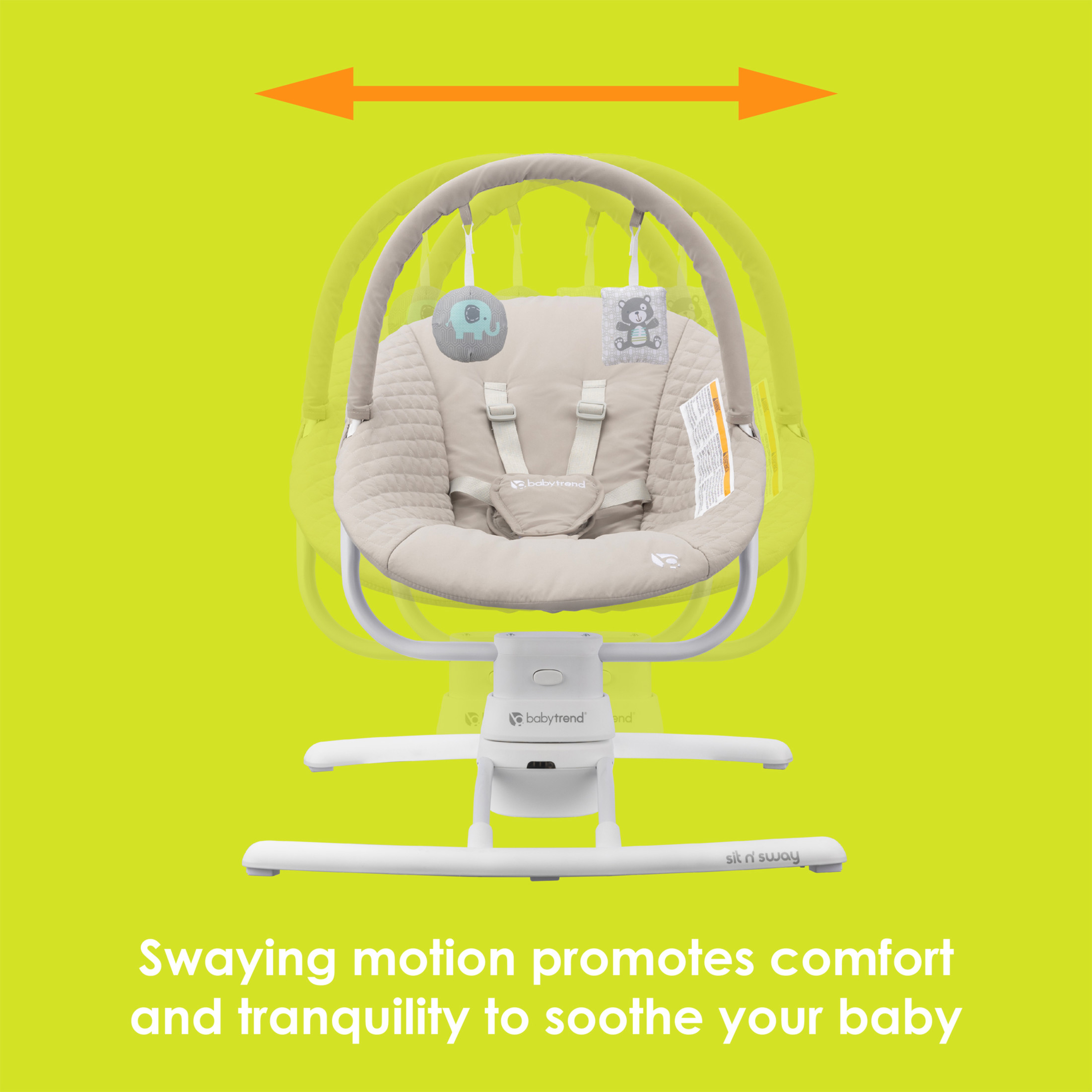 Baby Trend Sit N' Sway Portable Swing, Dash Tan photo 4