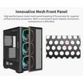 thumbnail image 4 of Montech Sky Two GX, E-ATX Mid Tower Case, High Airflow Performance, 3X 140mm PWM ARGB Fans Pre-Installed, Tempered Glass Side Panel, Metal Mesh Front, Type C, Support 4090 GPUs - Black, 4 of 5