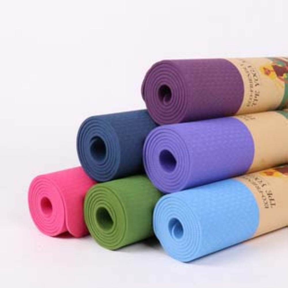 Yoga mat 0.2 inches thick, with nylon strap, suitable for both men and women - anti slip exercise mat, suitable for home yoga, Pilates, stretching, flooring, and fitness exercises