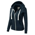 thumbnail image 4 of Doublju Women's Lightweight Pocket Zip-Up Hoodie Jacket for Women with Plus Size, 4 of 4