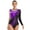 Purple, variant on YONGHS Gymnastics Leotard For Women Gymnastics Long Sleeve Ballet Acrobatics Performance Bodysuit Blue XXL