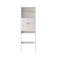 thumbnail image 4 of Over The Toilet Storage Cabinet, Bathroom Storage Cabinet Over Toilet with 2 Barn Door & Toilet Paper Holder Stand,Home Space-Saving Toilet Rack,White, 4 of 8