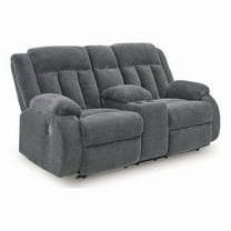 Signature Design by Ashley Free Wake Gray Power Reclining Loveseat with Console