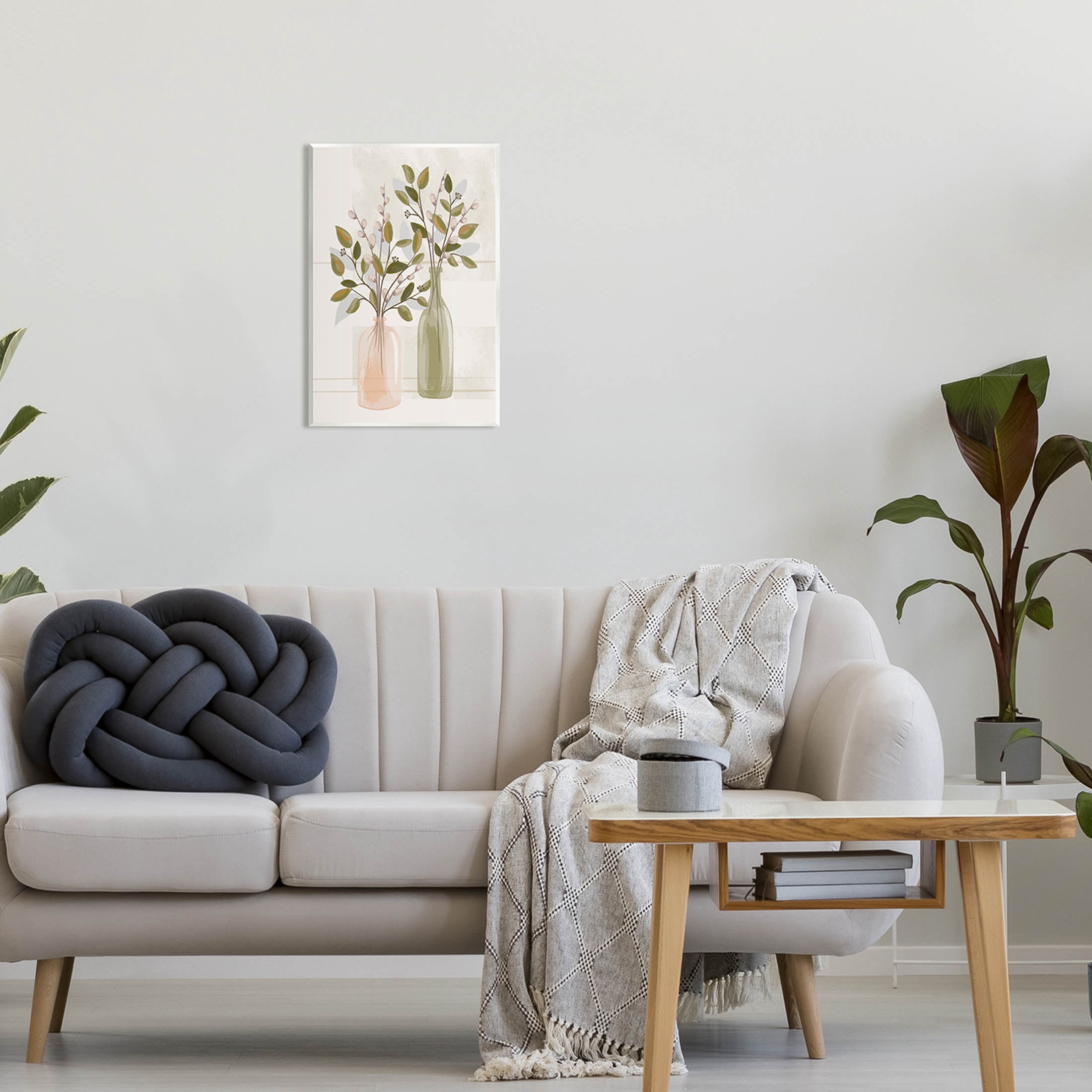 Pussy Willow Ikebana Vases Botanical & Floral Graphic Art Unframed Art Print Wall Art