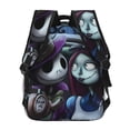 thumbnail image 4 of Goofa The Nightmare Before Christmas Pattern Casual Backpack for School & Travel – Lightweight Ergonomic Backpack with Laptop Compartment, Multiple Pockets-One Size, 4 of 5