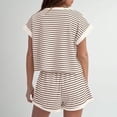 thumbnail image 5 of cfhntfmh 2 Piece Lounge Sets for Women Summer Fashion Printed Short Sleeve Cropped T-Shirts Cute Loose Wide Leg Shorts Workout Sets, 5 of 6