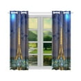 thumbnail image 2 of CADecor Eiffel Tower Window Curtain Window Treatments Kitchen Curtains 26x39 inches, 2 Pieces, 2 of 3