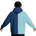 thumbnail image 5 of Men’s Color Block Pullover Hoodie for Men, Contrast Split‑Color Hooded Sweatshirt, Drawstring Kangaroo Pocket Top For Home‑Lounge And Casual Outdoor Activities, 5 of 6