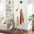 thumbnail image 5 of 68.9x17.7in Metal Coat Rack Assembled Living Room Floor Hat Clothing Display Stand Home Furniture Multi Hooks Hanging Clothes, White, 5 of 7