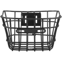 NIYANGLE Wicker Bike Basket Front Bike Basket Black Storage School 1Pack