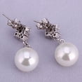 thumbnail image 4 of EOEMY White Gold Pearl Zirconia Drop Stud Earrings L76-Default, 4 of 9