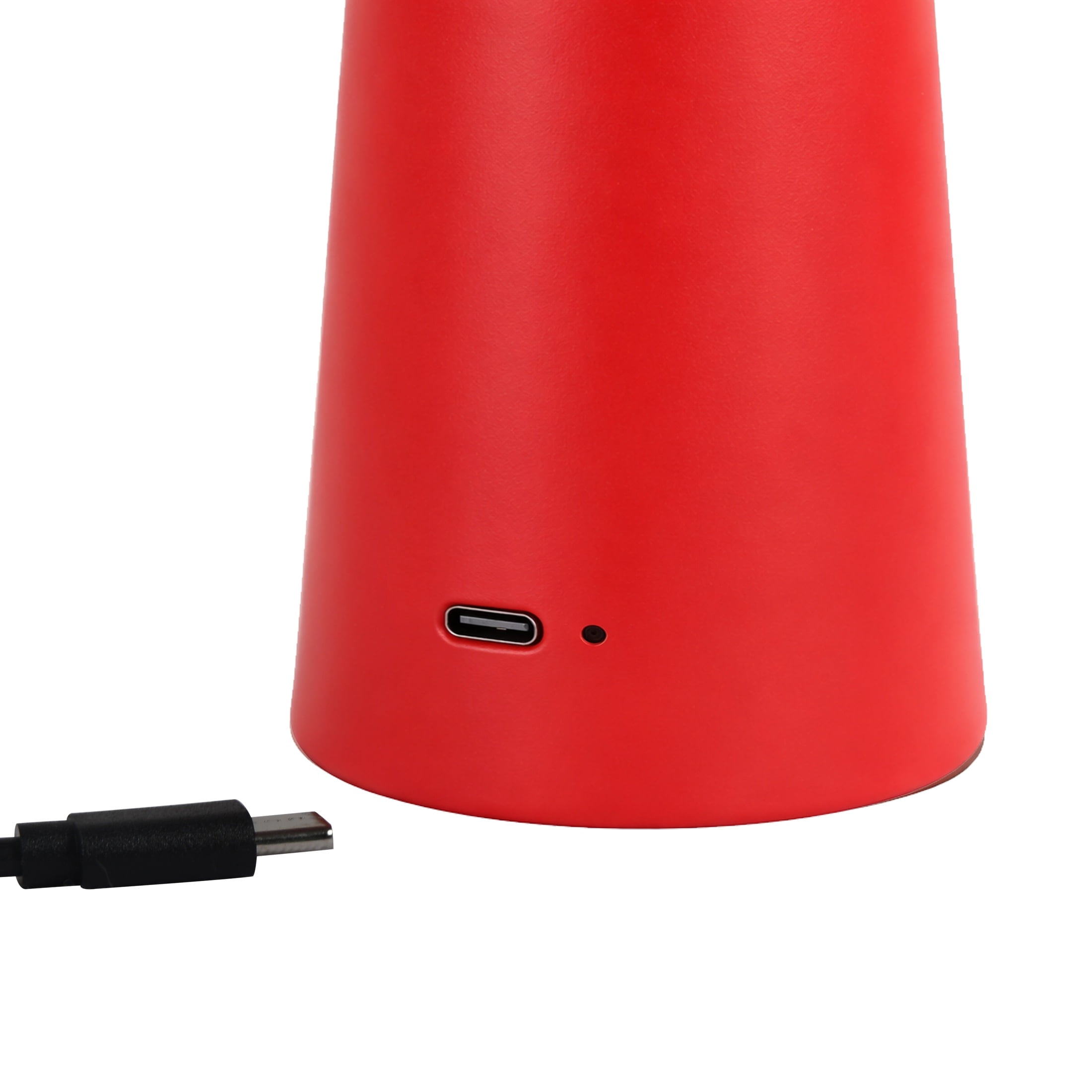 Better Homes & Gardens 9.5" Red Dome Rechargeable LED Portable Lamp with Dimmable Touch Sensor