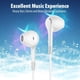 thumbnail image 2 of Auriculares HUOMU, paquete de 5 unidades, con cable y micrófono para iPhone y Android, 2 of 9