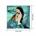 thumbnail image 2 of Pintura de la lona de la muchacha de los pescados sin marco cuadro del dibujo al óleo del dormitorio pintura decorativa de la pared, 50x50cm Sweethay JJ18751-03, 2 of 6