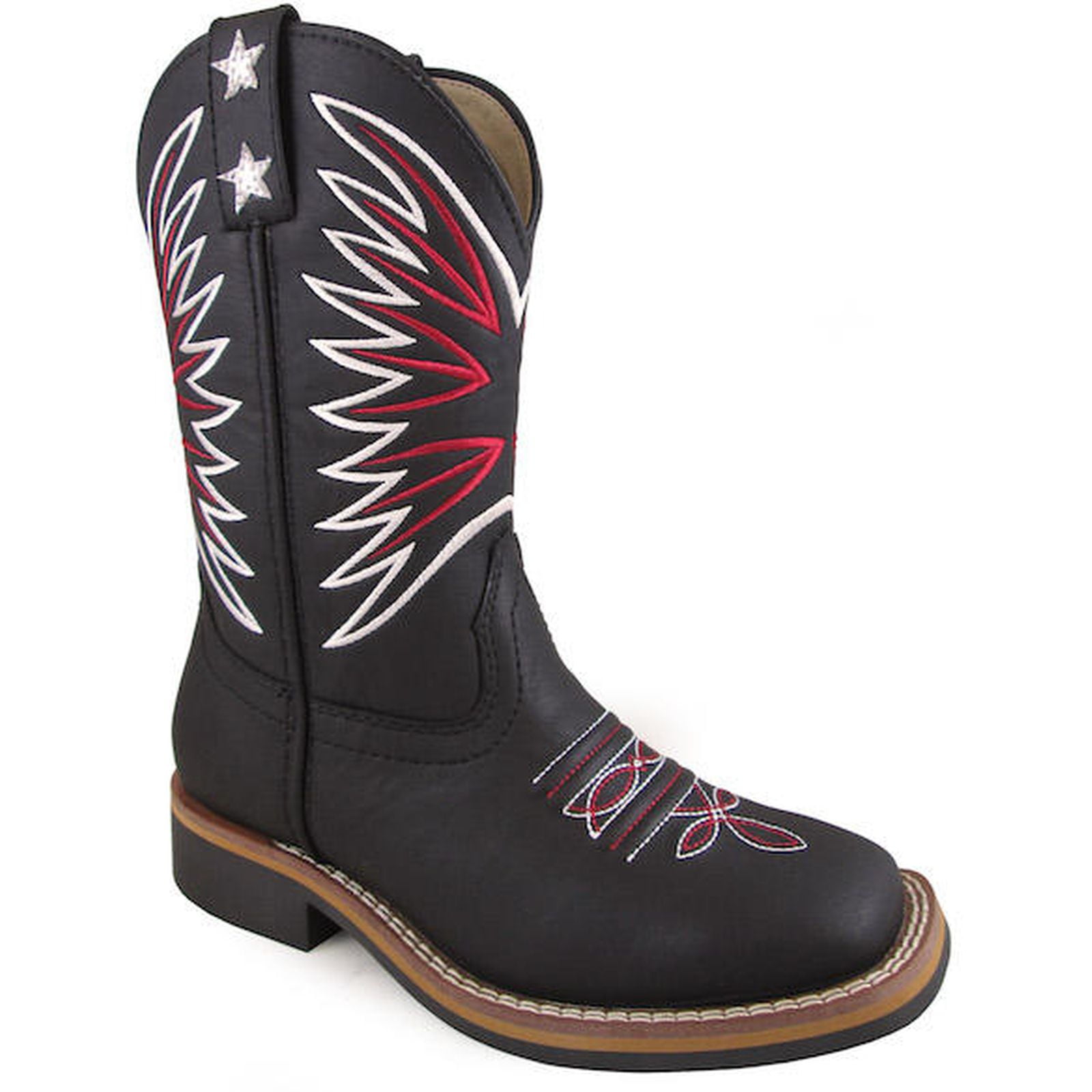 SMOKY MOUNTAIN BLACK LEATHER DENVER 3032C Kid/'s Cowboy Western Boots Shoes NEW