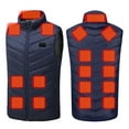thumbnail image 2 of Brnmxoke Women Vests Fall Lightweight Rechargeable Electric Heated Vest Unisex Sleeveless Warm Outerwear Jackets Blue,XXXXXL, 2 of 7