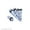 Blue/White Camo, variant on Pair of Camouflage Printed Acrylic Tapers with O-Rings - 4 Colors to Choose