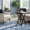 thumbnail image 3 of Bowery Hill Modern Wood Five Piece Tray Table Set in Espresso, 3 of 22