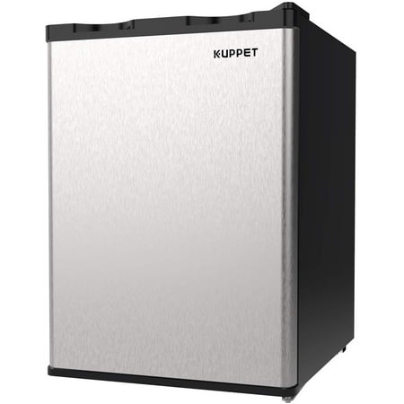 Kuppet Upright Freezer, Compact Reversible Single Door Table Top Mini Freezers for Ice Cream, Breast Milk, Sea Food, Adjustable Removable Shelves, 2.1CU.FT (Black)