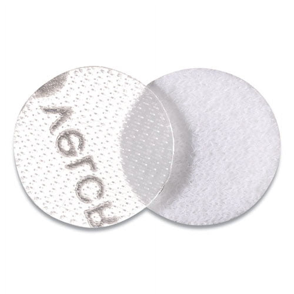 Sticky-Back Fasteners, Removable Adhesive, 0.63" Dia, Clear, 75/pack | Bundle of 2 Packs