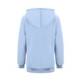 thumbnail image 5 of WULMLEO Zip Up Women Hoodies Loose Long Sleeve Sweatshirts Hooded Winter Soft Shirts Lightweight Fall Shirts Zipper Cute Sweater Light Blue S, 5 of 5