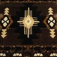 thumbnail image 6 of Emma + Oliver 2x7 Chocolate Olefin Accent Rug with Complementary Southwestern Pattern in Beige, Black and Brown and Jute Backing, 6 of 6