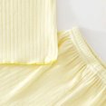 thumbnail image 7 of enyan Summer Clothes for Toddler Baby Girls 3 6 12 18 Months 2T 3T 4T 5T Girls Outfits Cute Dinosaur Tank Tops+Shorts Outfits Lightweight Elastic Cotton Short Sets(Yellow,12-18 Months), 7 of 7