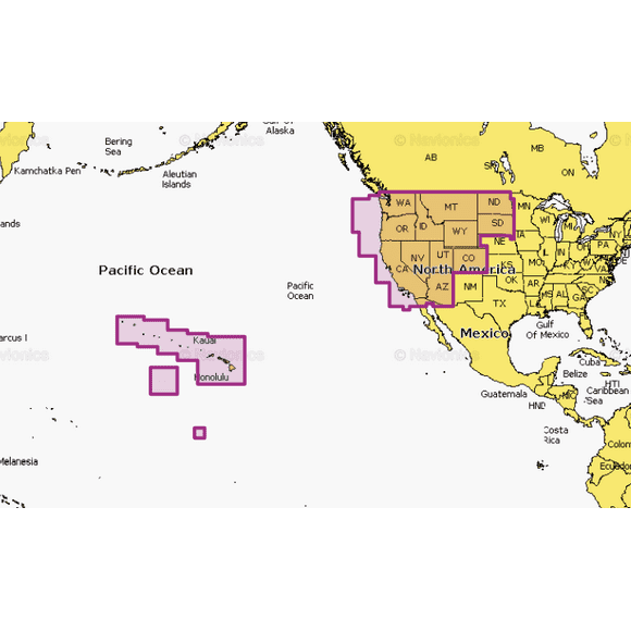 Navionics Cartographie Marine 010-C1371-30 Compatible avec les Traceurs de Cartes; Couverture Détaillée des Lacs / Rivières Ouest et Côtiers Américains; Code de Région NAUS008R; sur Carte SD/Micro-SD