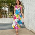 thumbnail image 4 of Flamingo Pattern Sleeveless Dress Woman Fashion Long Dresses Women's Summer Suit Dress 2025, 4 of 6