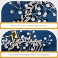 thumbnail image 4 of Peigne de Mariée Perle Strass Peigne de Mariage Extérieur Coiffe de Mariée, 4 of 8