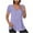 Purple, variant on Uaswgudfs Women's Long Tunic Deep-V Neck Blouse – Spring/Summer Wear Loose Babydoll Top with Casual Style Short Sleeve