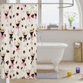 thumbnail image 3 of Manfei Fashion Goblet Pattern Shower Curtain 72Wx84L,Pink Coquette Bowtie Bathroom Shower Curtain, 3 of 5