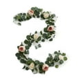 thumbnail image 2 of Diceymbol 5.3Ft Eucalyptus Garland with Flowers-8 Pink Roses-Lush,Natural Looking, Floral Garland Greenery for Party Wedding Table Indoor Outdoor Backdrop Wall Decor, 2 of 6
