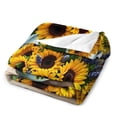 thumbnail image 3 of NIANHE Sunflower Lavender blanket, printed design, winter sofa dormitory home decoration, must-have travel product. Size is 40x50 inches., 3 of 9