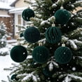 thumbnail image 3 of Christmas Ornaments Balls Flocked Christmas Tree 15PCS Plastic Balls Xmas Hanging Ornaments Decoration, 3 of 7