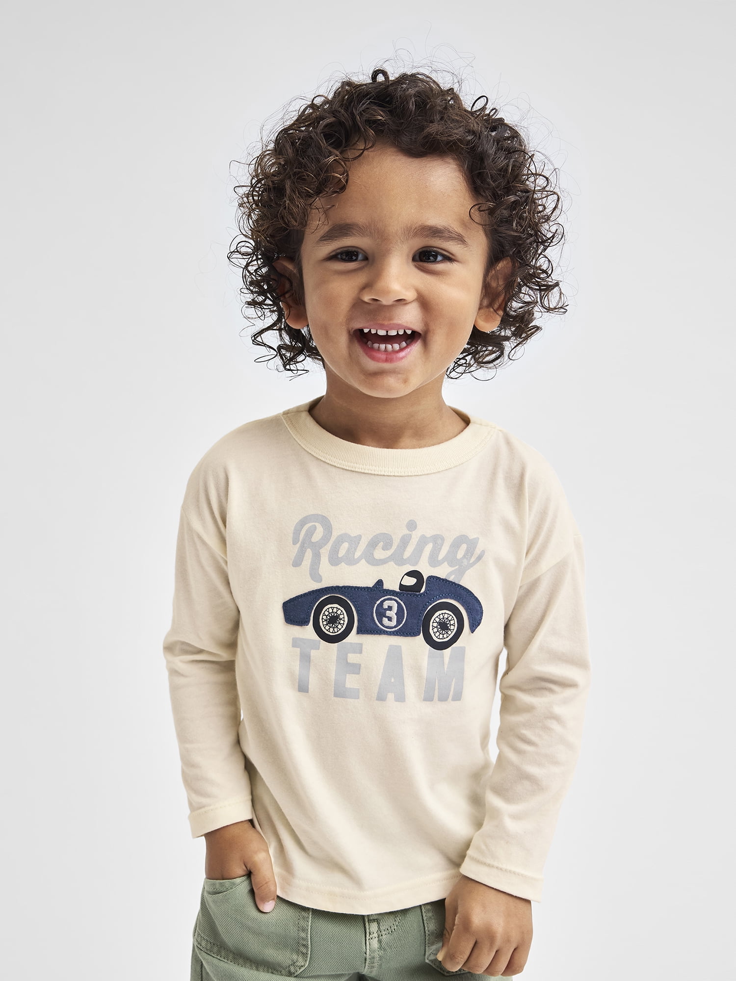 The Children's Place Baby & Toddler Boys Long Sleeve Embroidered Vehicle Top, Sizes 6M-5T