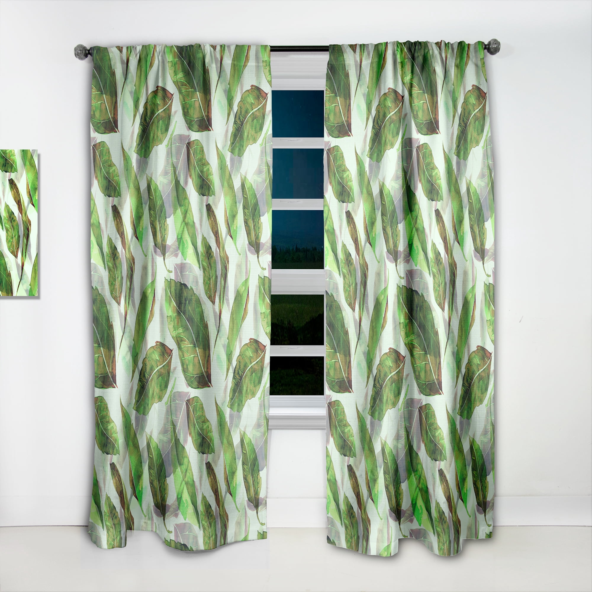 Designart 'Tropical Foliage Mood X' Modern & Contemporary Curtain Panel