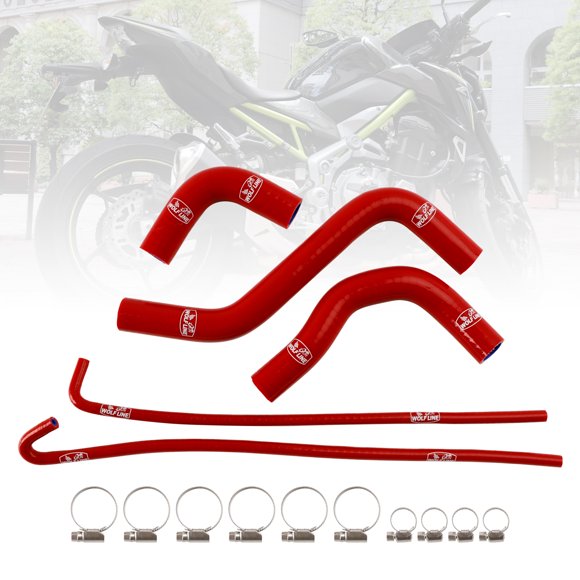 Silicone Radiator coolant Hose kit For Kawasaki Z900 2017-2024 Red