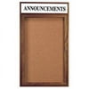 Aarco Products WBC4836RH 36 in. W x 48 in. H Enclosed Bulletin Board with Header - Walnut